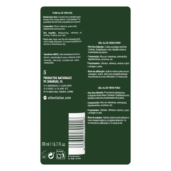 Gel Aloe Vera Puro Atlantia (Gel Körperpflege)