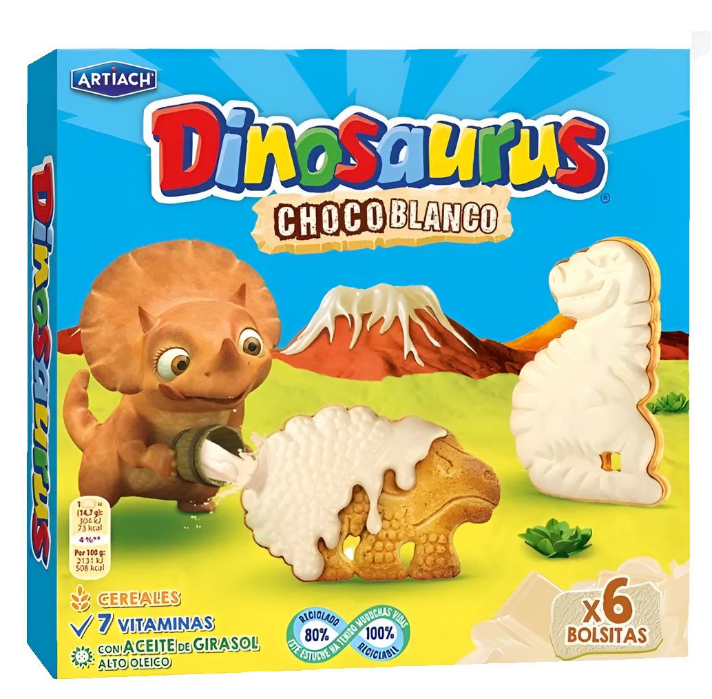 Artiach Dinosaurus Choco Blanco - Weiße Schokolade