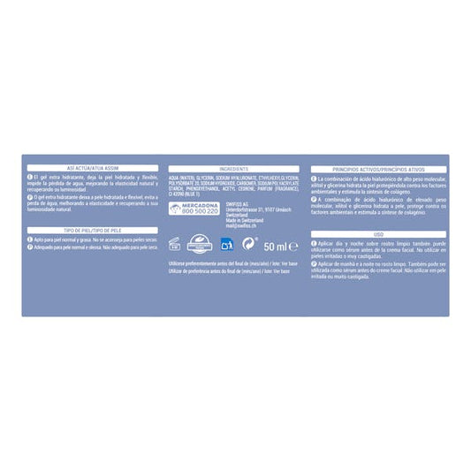 Feuchtigkeitsgel mit Hyaluronsäure – für normale bis fettige Haut