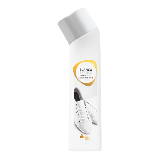 Selbstpolierende weiße Schuhcreme mit Applikator - Crema de calzado blanco autobrillante con aplicador