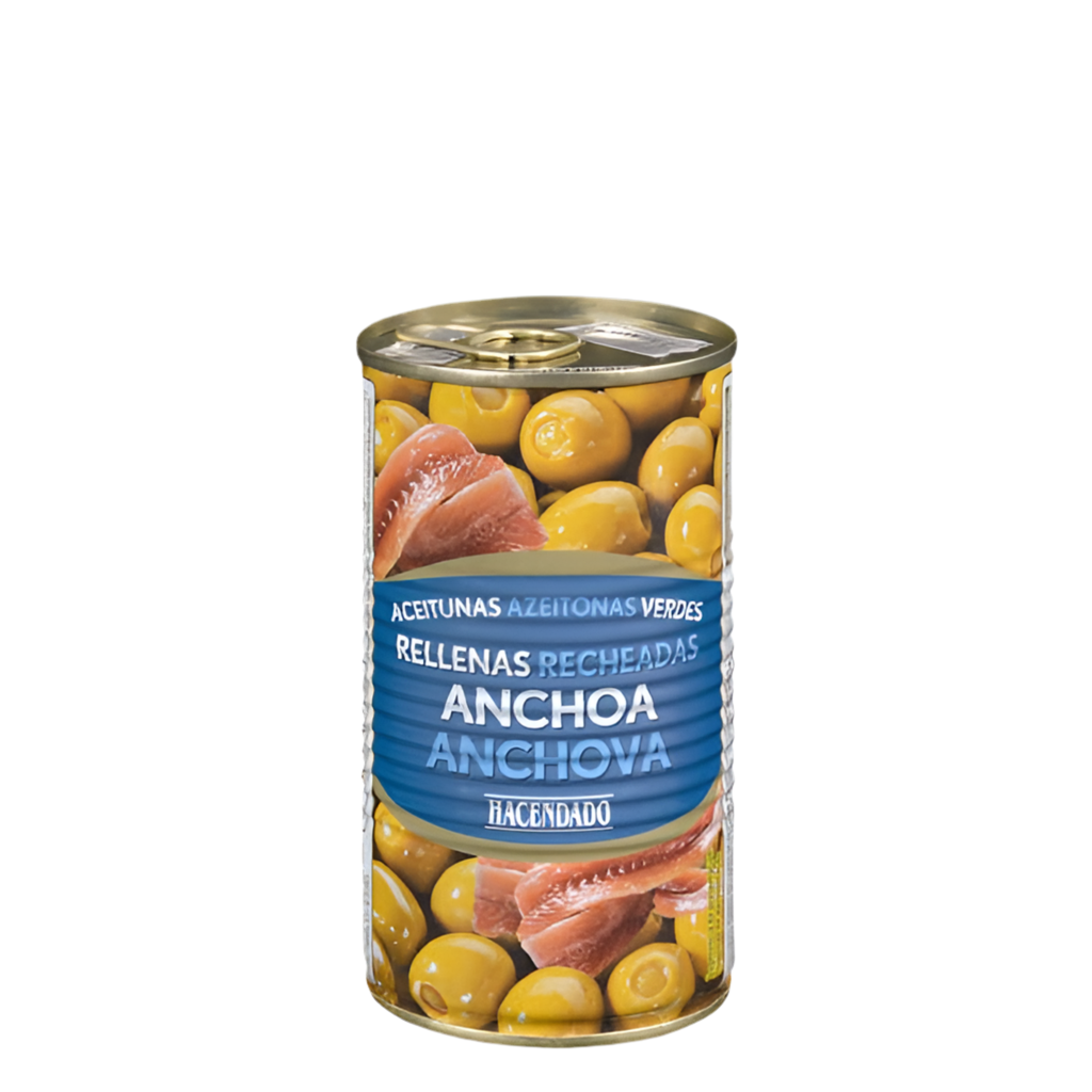 Grüne Oliven mit Anchovis-Füllung - Aceitunas verdes rellenas de anchoa