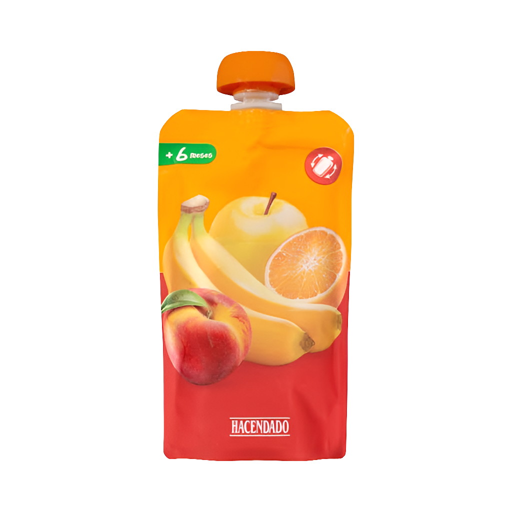 Gemischter Fruchtpüree +6 Monaten - Papilla fruta variada Hacendado +6 meses