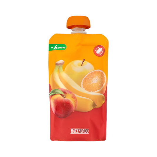 Gemischter Fruchtpüree +6 Monaten - Papilla fruta variada Hacendado +6 meses