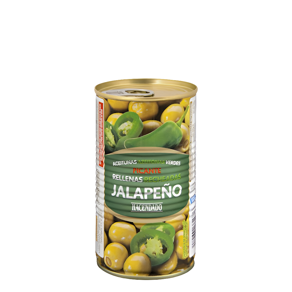Grüne Oliven mit Jalapeño-Füllung - Aceitunas verdes rellenas de jalapeño