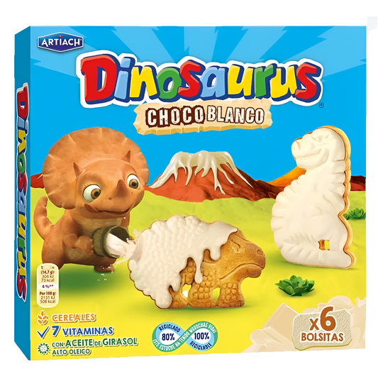Artiach Dinosaurus Choco Blanco - Weiße Schokolade